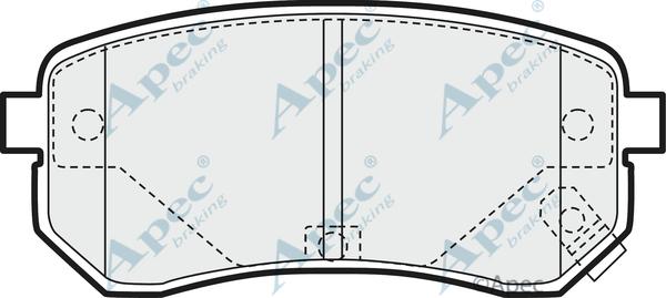 APEC PAD1442 - Kit de plaquettes de frein, frein à disque cwaw.fr