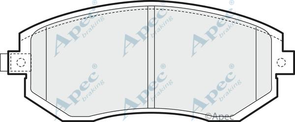 APEC PAD1454 - Kit de plaquettes de frein, frein à disque cwaw.fr