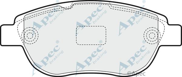 APEC PAD1450 - Kit de plaquettes de frein, frein à disque cwaw.fr