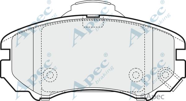 APEC PAD1451 - Kit de plaquettes de frein, frein à disque cwaw.fr