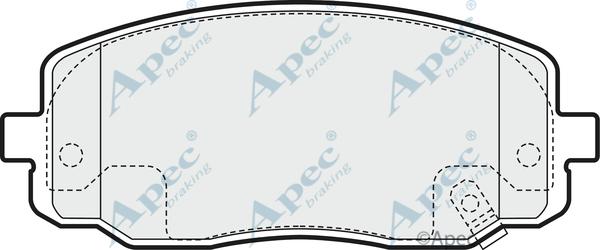 APEC PAD1458 - Kit de plaquettes de frein, frein à disque cwaw.fr