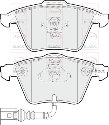 APEC PAD1452B - Kit de plaquettes de frein, frein à disque cwaw.fr