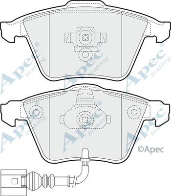 APEC PAD1452 - Kit de plaquettes de frein, frein à disque cwaw.fr