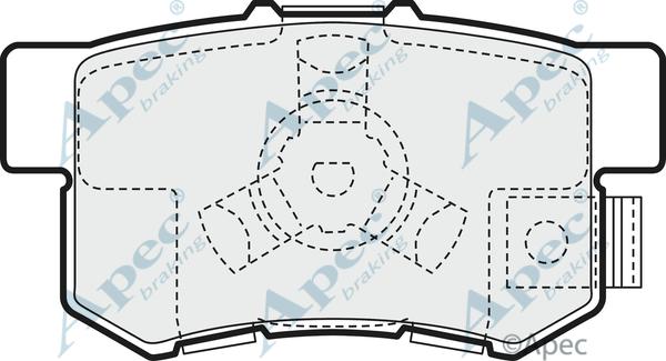 APEC PAD1457 - Kit de plaquettes de frein, frein à disque cwaw.fr