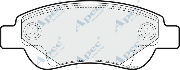 APEC PAD1460 - Kit de plaquettes de frein, frein à disque cwaw.fr