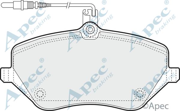 APEC PAD1404 - Kit de plaquettes de frein, frein à disque cwaw.fr