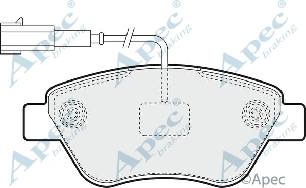 APEC PAD1400 - Kit de plaquettes de frein, frein à disque cwaw.fr