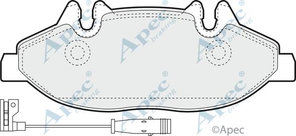 APEC PAD1401 - Kit de plaquettes de frein, frein à disque cwaw.fr