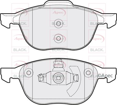 APEC PAD1415B - Kit de plaquettes de frein, frein à disque cwaw.fr