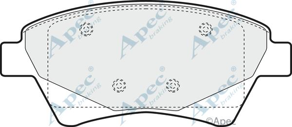 APEC PAD1410 - Kit de plaquettes de frein, frein à disque cwaw.fr