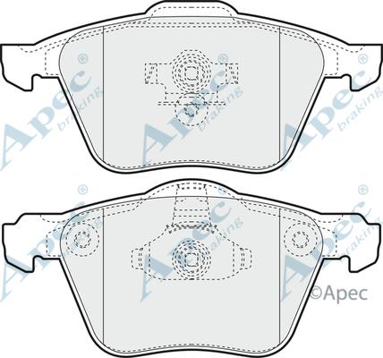 APEC PAD1411 - Kit de plaquettes de frein, frein à disque cwaw.fr