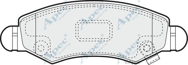 APEC PAD1418 - Kit de plaquettes de frein, frein à disque cwaw.fr