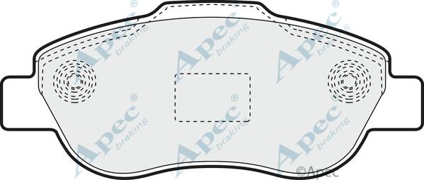 APEC PAD1413 - Kit de plaquettes de frein, frein à disque cwaw.fr