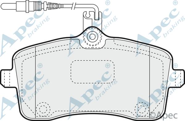 APEC PAD1417 - Kit de plaquettes de frein, frein à disque cwaw.fr