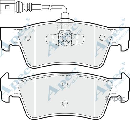 APEC PAD1484 - Kit de plaquettes de frein, frein à disque cwaw.fr