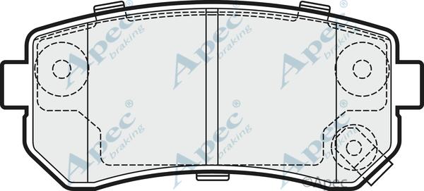 APEC PAD1487 - Kit de plaquettes de frein, frein à disque cwaw.fr