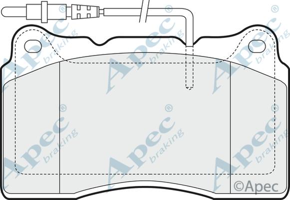 APEC PAD1434 - Kit de plaquettes de frein, frein à disque cwaw.fr