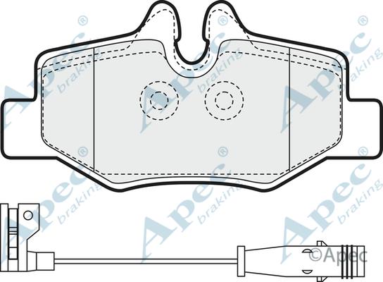 APEC PAD1436 - Kit de plaquettes de frein, frein à disque cwaw.fr