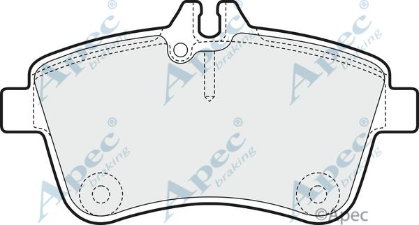 APEC PAD1438 - Kit de plaquettes de frein, frein à disque cwaw.fr