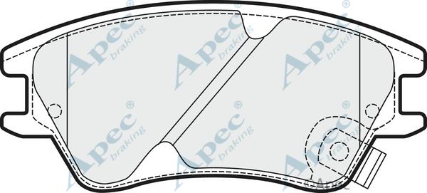 APEC PAD1474 - Kit de plaquettes de frein, frein à disque cwaw.fr