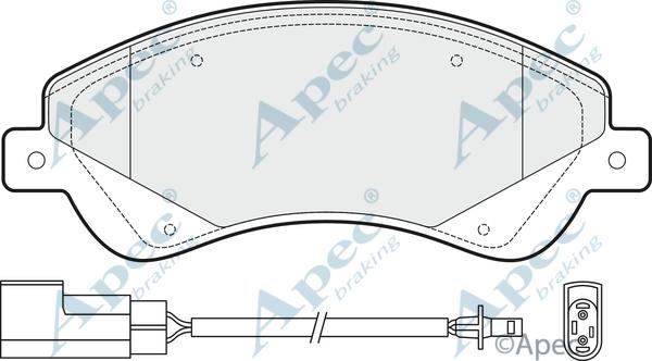 APEC PAD1476 - Kit de plaquettes de frein, frein à disque cwaw.fr