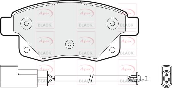 APEC PAD1477B - Kit de plaquettes de frein, frein à disque cwaw.fr