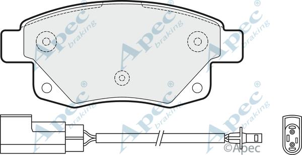 APEC PAD1477 - Kit de plaquettes de frein, frein à disque cwaw.fr