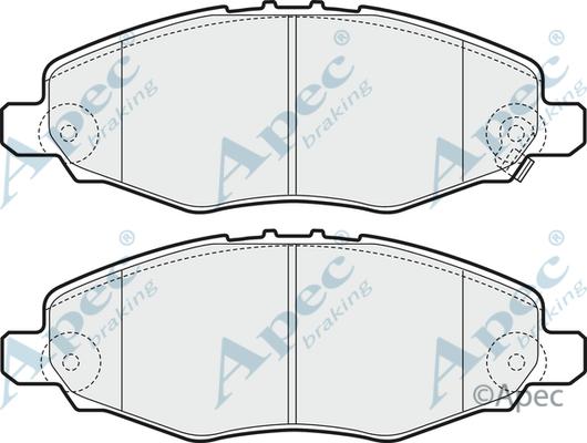 APEC PAD1599 - Kit de plaquettes de frein, frein à disque cwaw.fr