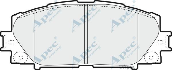 APEC PAD1598 - Kit de plaquettes de frein, frein à disque cwaw.fr