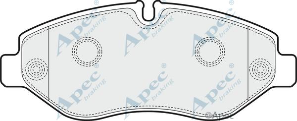 APEC PAD1597 - Kit de plaquettes de frein, frein à disque cwaw.fr