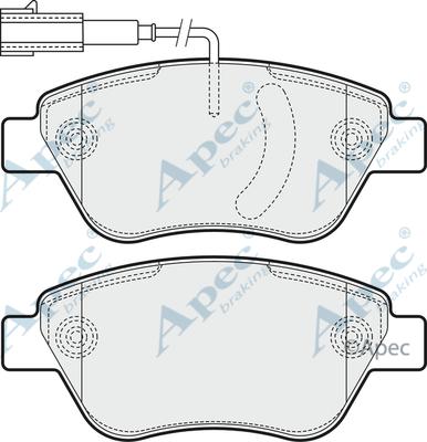 APEC PAD1549 - Kit de plaquettes de frein, frein à disque cwaw.fr