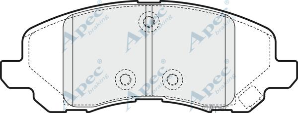 APEC PAD1544 - Kit de plaquettes de frein, frein à disque cwaw.fr