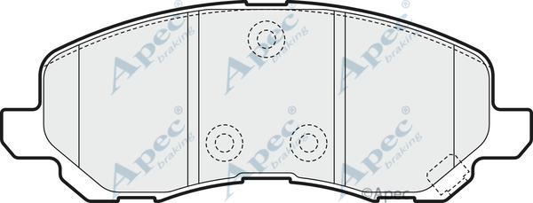 APEC PAD1545 - Kit de plaquettes de frein, frein à disque cwaw.fr