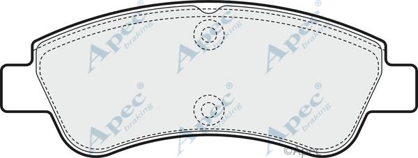 APEC PAD1546 - Kit de plaquettes de frein, frein à disque cwaw.fr