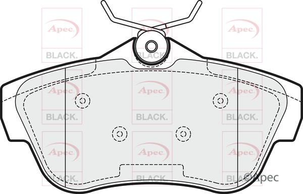 APEC PAD1540B - Kit de plaquettes de frein, frein à disque cwaw.fr