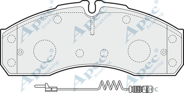 APEC PAD1541 - Kit de plaquettes de frein, frein à disque cwaw.fr