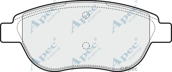 APEC PAD1548 - Kit de plaquettes de frein, frein à disque cwaw.fr