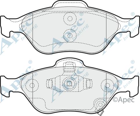 APEC PAD1543 - Kit de plaquettes de frein, frein à disque cwaw.fr