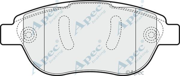 APEC PAD1547 - Kit de plaquettes de frein, frein à disque cwaw.fr