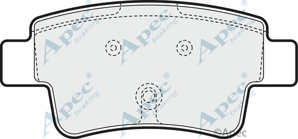 APEC PAD1559 - Kit de plaquettes de frein, frein à disque cwaw.fr