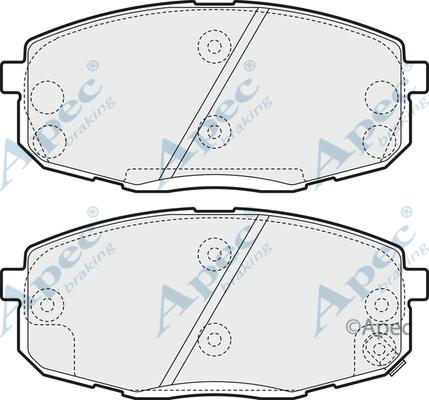 APEC PAD1555 - Kit de plaquettes de frein, frein à disque cwaw.fr