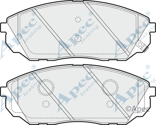 APEC PAD1556 - Kit de plaquettes de frein, frein à disque cwaw.fr