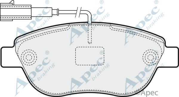 APEC PAD1550 - Kit de plaquettes de frein, frein à disque cwaw.fr