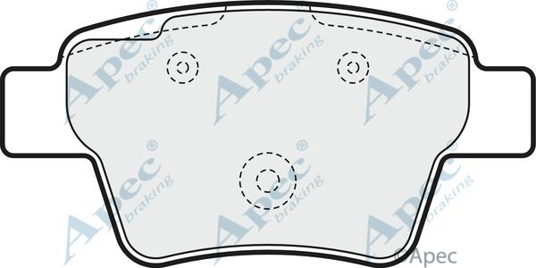 APEC PAD1558 - Kit de plaquettes de frein, frein à disque cwaw.fr