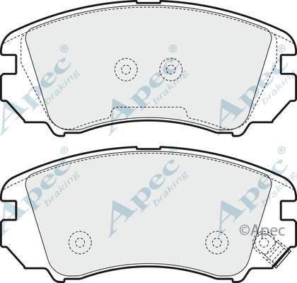 APEC PAD1553 - Kit de plaquettes de frein, frein à disque cwaw.fr