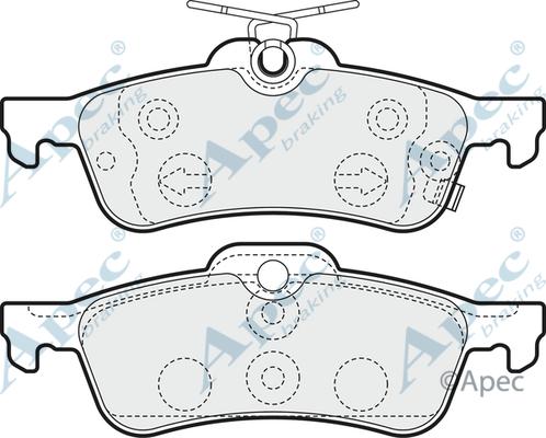 APEC PAD1552 - Kit de plaquettes de frein, frein à disque cwaw.fr