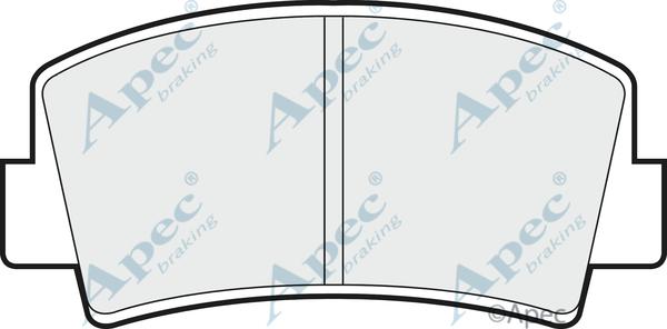 APEC PAD155 - Kit de plaquettes de frein, frein à disque cwaw.fr