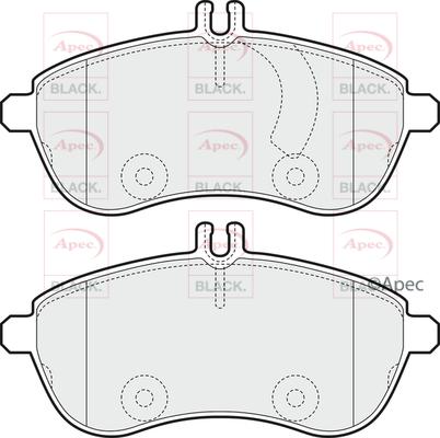 APEC PAD1565B - Kit de plaquettes de frein, frein à disque cwaw.fr