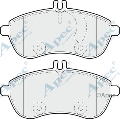 APEC PAD1565 - Kit de plaquettes de frein, frein à disque cwaw.fr