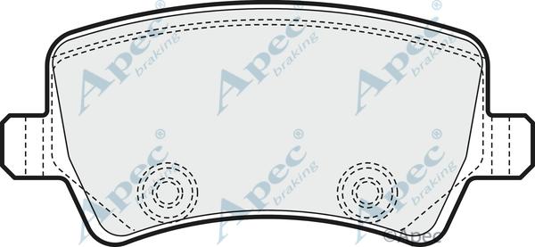 APEC PAD1566 - Kit de plaquettes de frein, frein à disque cwaw.fr